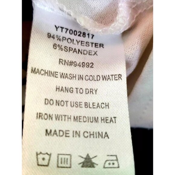 Emilio Pepe Italy Graphic Flower Asymmetrical Hem Adjustable Short Sleeve Top L - Picture 15 of 16